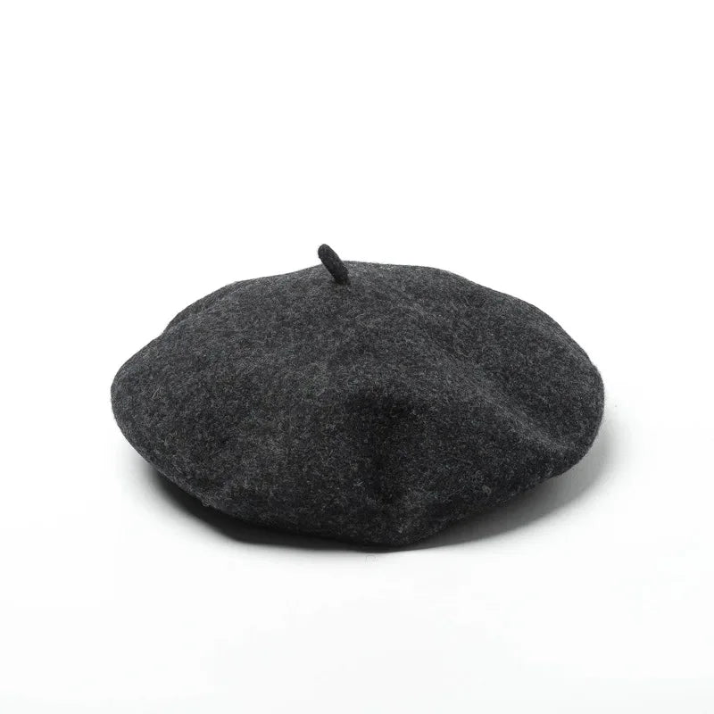 Versailles Wool Beret in Deep Hemp  Grey