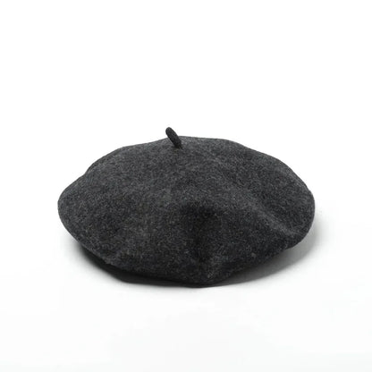 Versailles Wool Beret in Deep Hemp  Grey