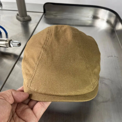 Torino XL Cotton Flat Cap – Extra Large Newsboy Cap for Men & Women (55–65cm)