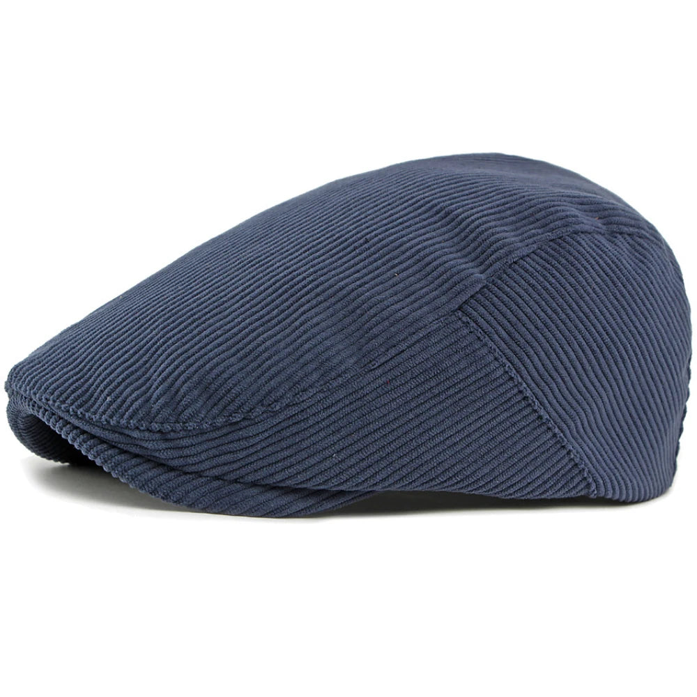 Pitlochry Wool Ivy Cap in Navy Blue