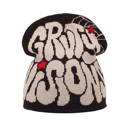 The Skullcap | Y2K Letter Knitted Hip Hop Beanie | Urban Caps NZ