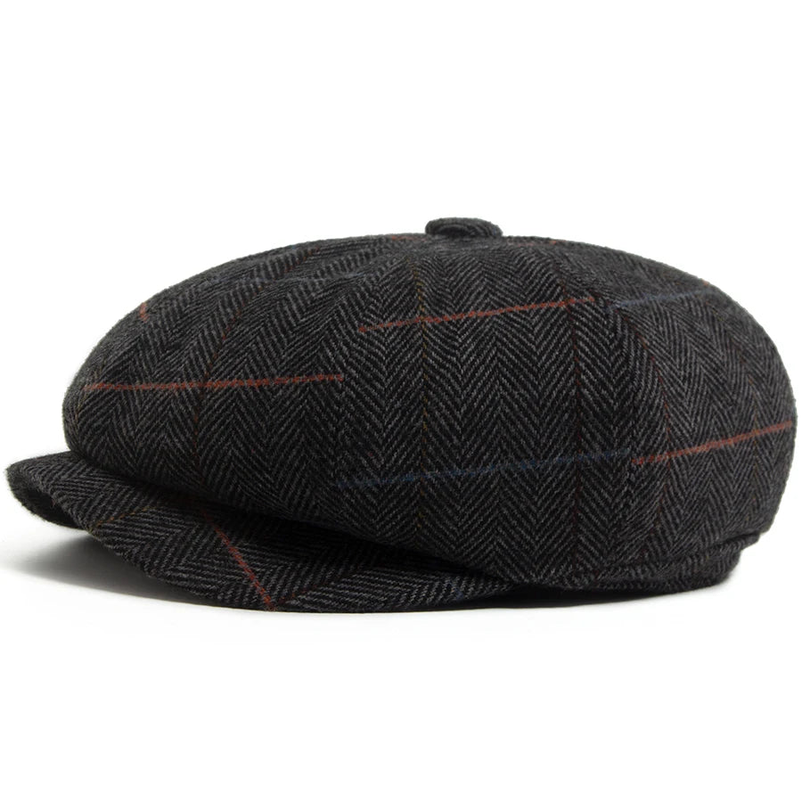 Herringbone Wool Newsboy Cap | British Heritage Cap | Urban Caps NZ