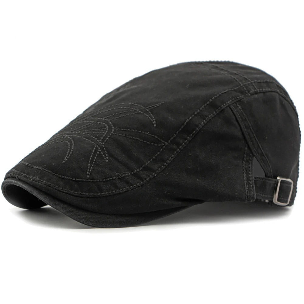 Bloomsbury Floral Artist Beret in Black