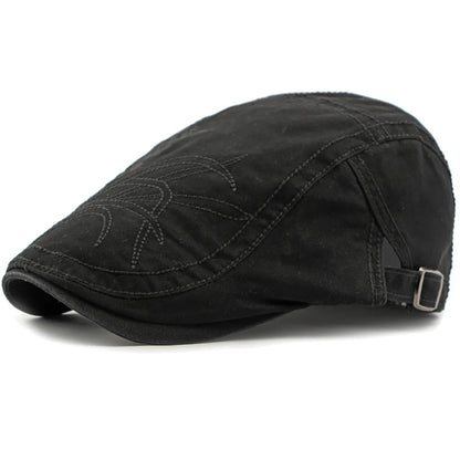 Bloomsbury Floral Artist Beret in Black