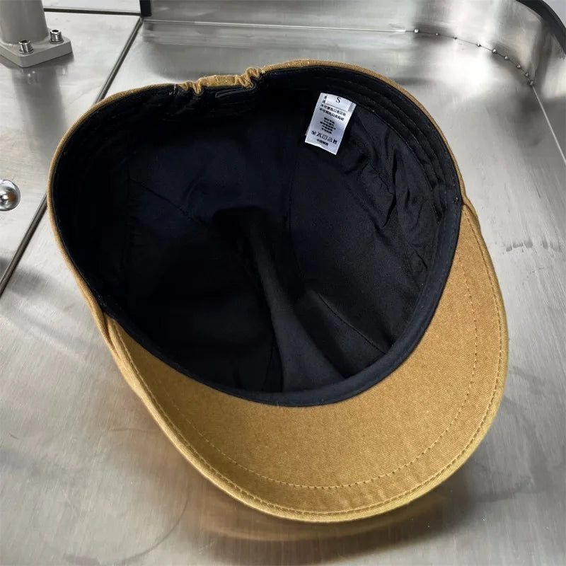 Torino XL Cotton Flat Cap – Extra Large Newsboy Cap for Men & Women (55–65cm)