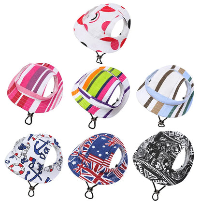 Dog baseball cap shown in six colours including navy and light green