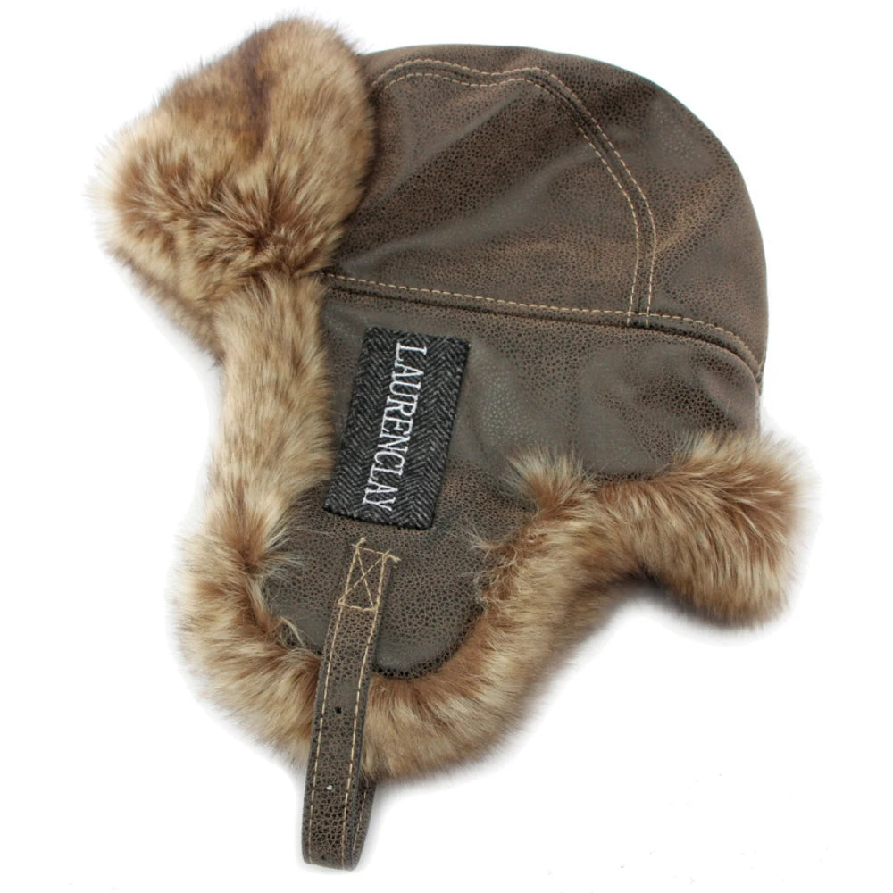 Khatanga Faux Leather Trapper Hat