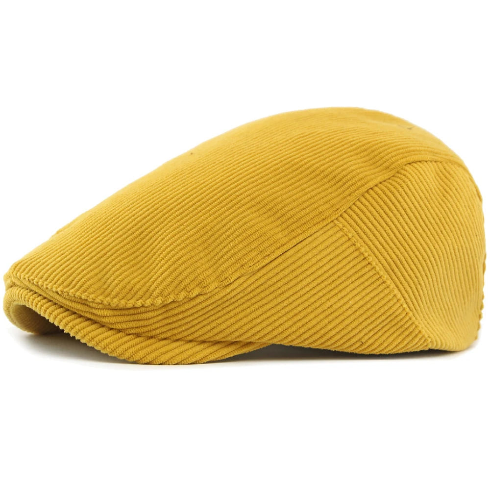 Pitlochry Wool Ivy Cap in Yellow