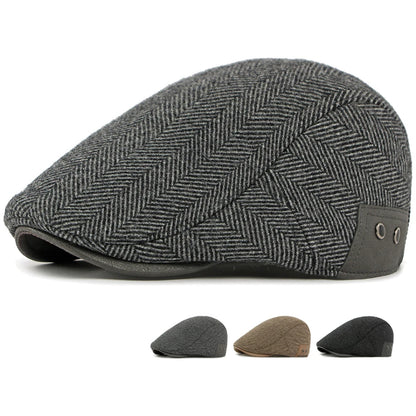Nice Striped Earflap Beret