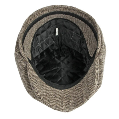 Farnham Striped Wool Flat Cap
