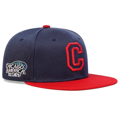 The Chicago | City Embroidery Cotton Snapback Cap | Urban Caps NZ