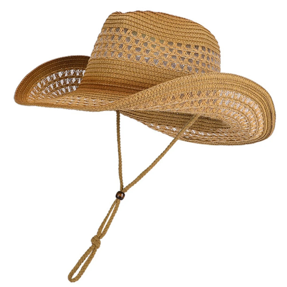 Matlock Wide-Brim Straw Hat in Khaki