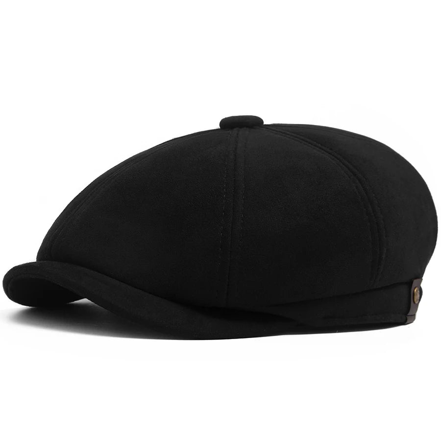 Suede Newsboy Cap | Retro British Gentleman's Cap | Urban Caps NZ