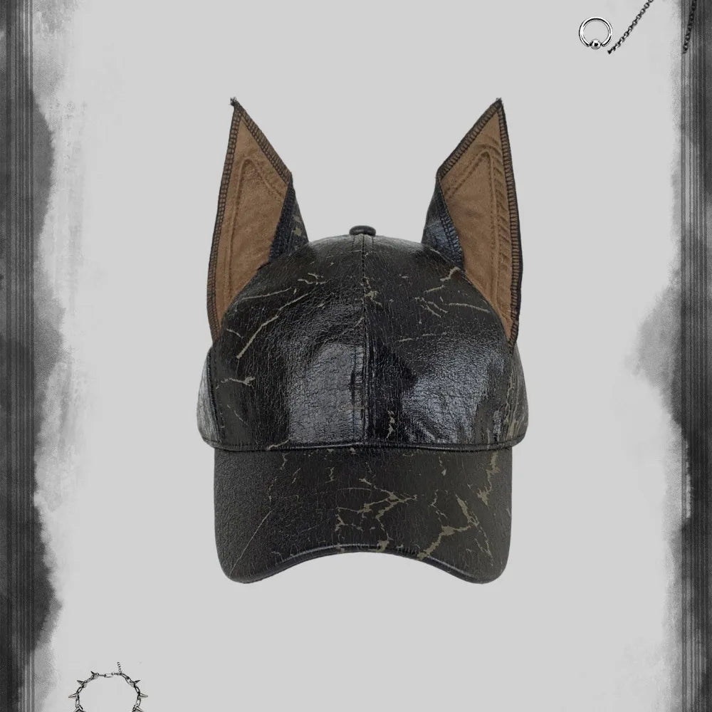 Rebel Doberman Ear Baseball Cap in C