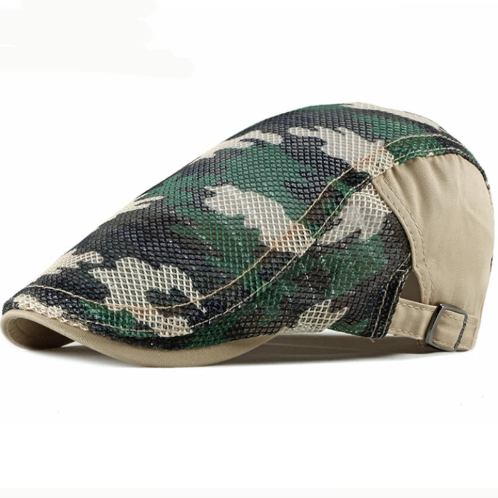 Norwich Camouflage Mesh Beret in Khaki