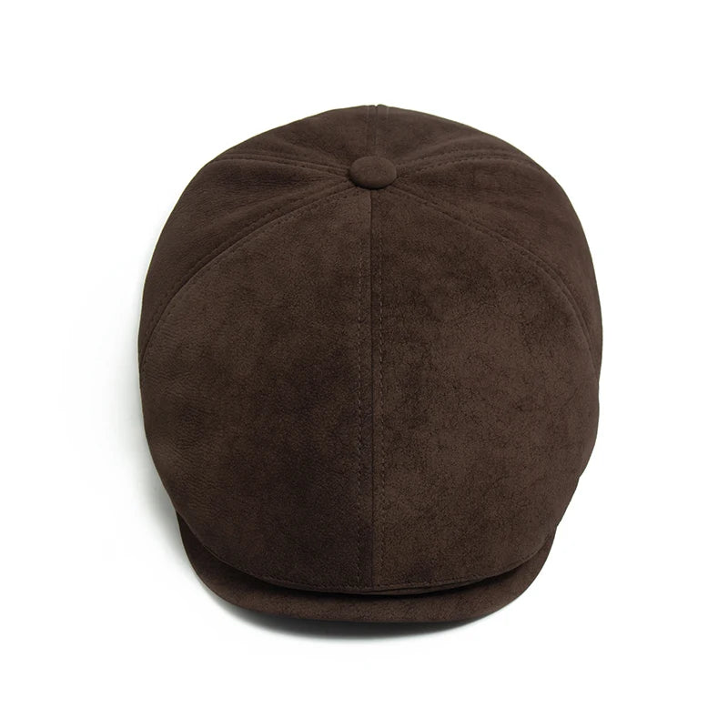 Faux Leather Newsboy Cap | English Gentleman's Cap | Urban Caps NZ