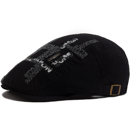 Embroidered Letter Label Ivy Cap | Outdoor Flat Cap | Urban Caps NZ