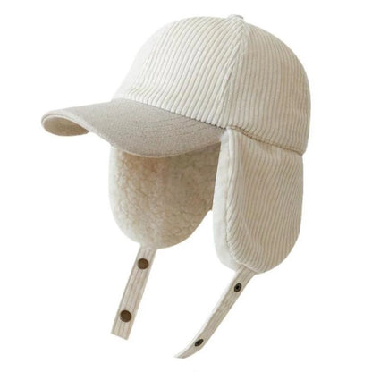 Camberwell Fleece Patchwork Cap in Beige