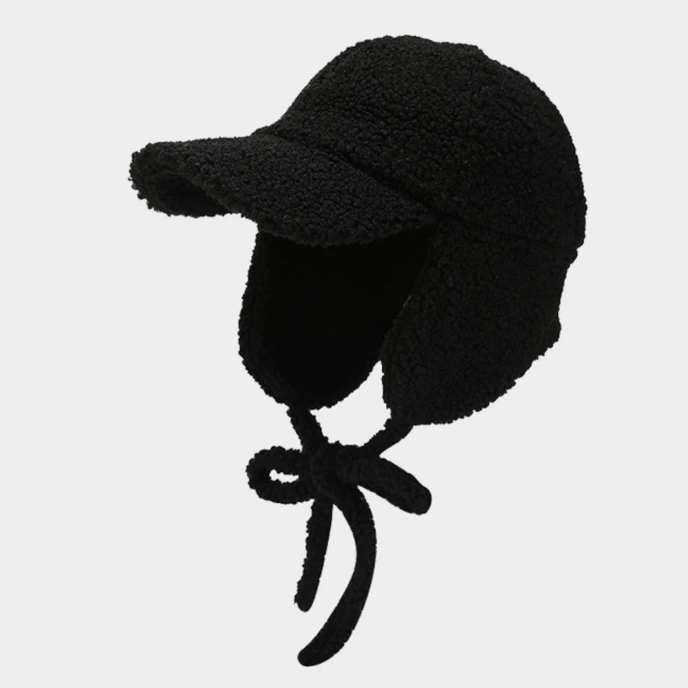 Fairbanks Berber Fleece Trapper Hat in Black