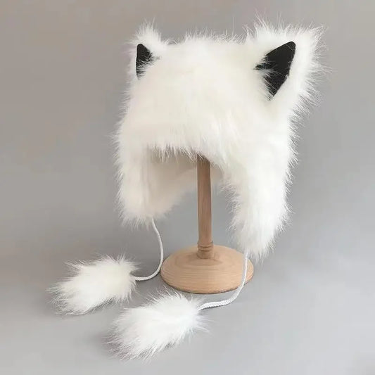 Whimsy Fox Ear Plush Beanie