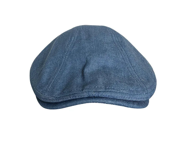 Sunderland Big-Fit Denim Newsboy Cap in Sky Blue