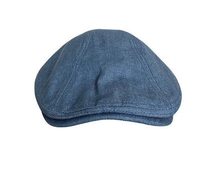 Sunderland Big-Fit Denim Newsboy Cap in Sky Blue