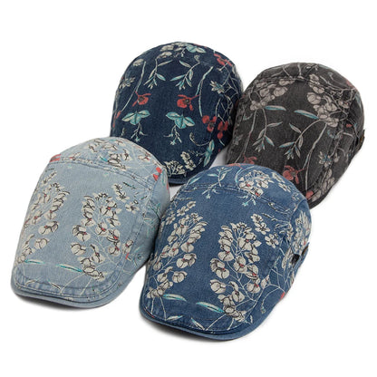 Floral Print Ivy Cap | Country Garden Flat Cap | Urban Caps NZ
