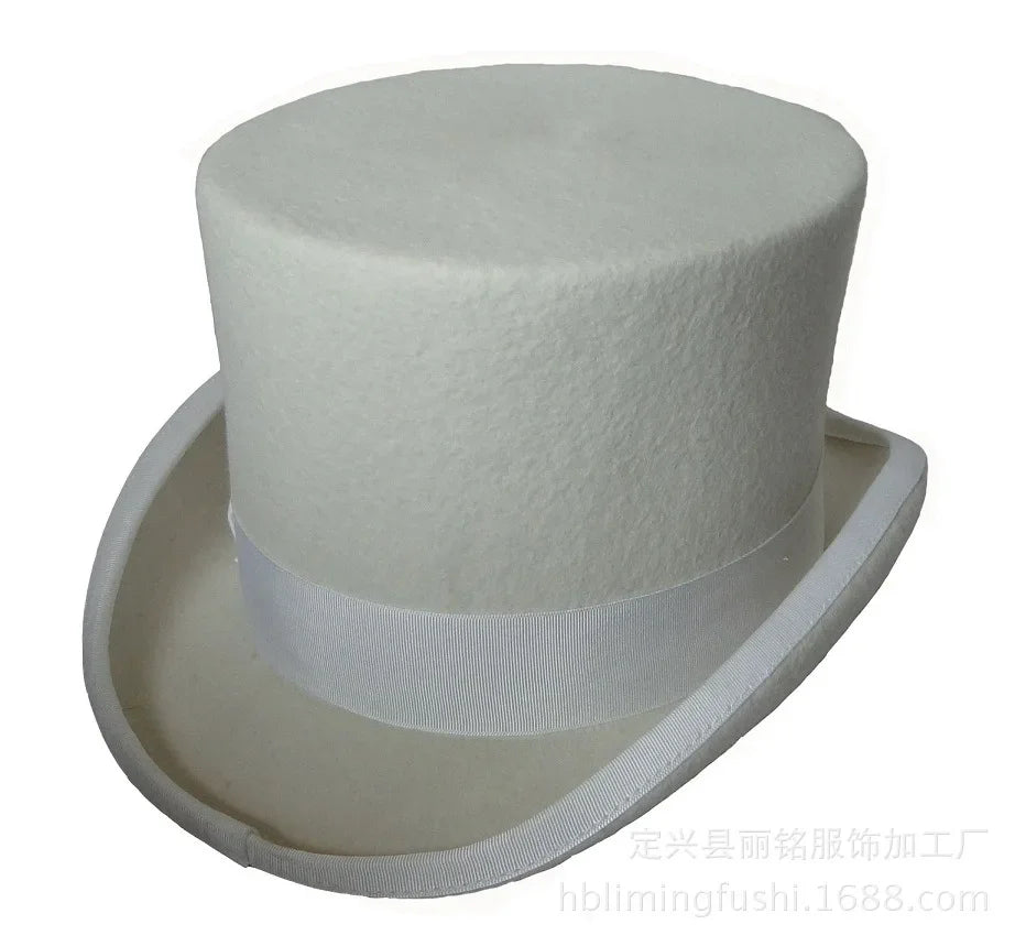 Piccadilly Wool Top Hat in White