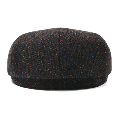 The Dingle | Unisex Wool Tweed Herringbone Irish Flat Cap | Urban Caps NZ