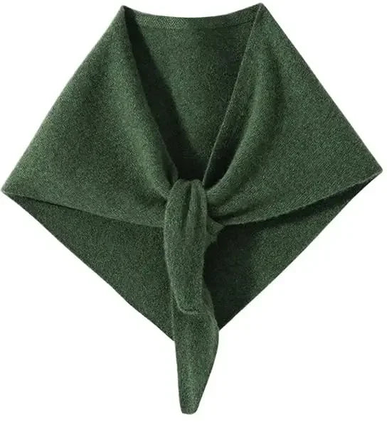 Chelsea Cashmere Knit Scarf in Dark Green