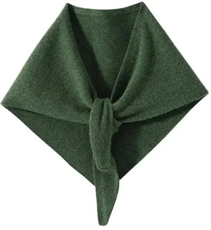 Chelsea Cashmere Knit Scarf in Dark Green