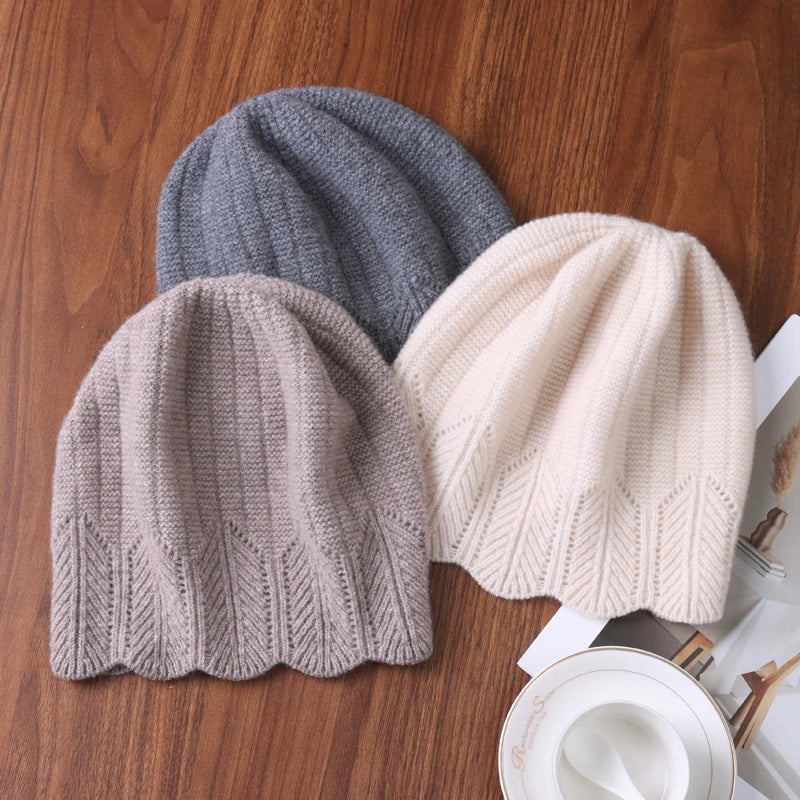The Glencoe | 100% Wool Wavy Edge Knitted Winter Beanie | Urban Caps NZ