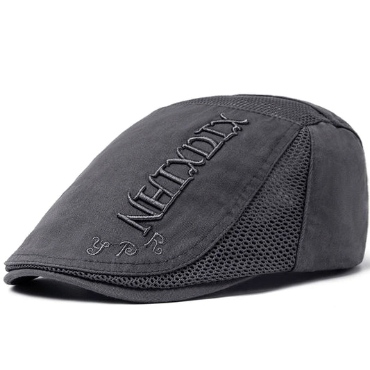 Cotton Mesh Letter Ivy Cap | Soft Top Summer Flat Cap | Urban Caps NZ
