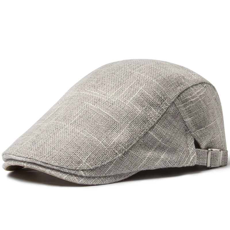 Classic Linen Duckbill Ivy Cap | Summer Flat Cap | Urban Caps NZ