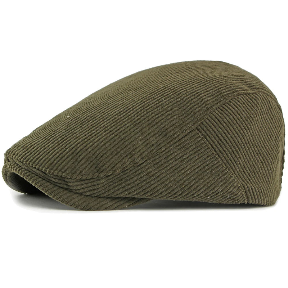 Pitlochry Wool Ivy Cap in Army Green