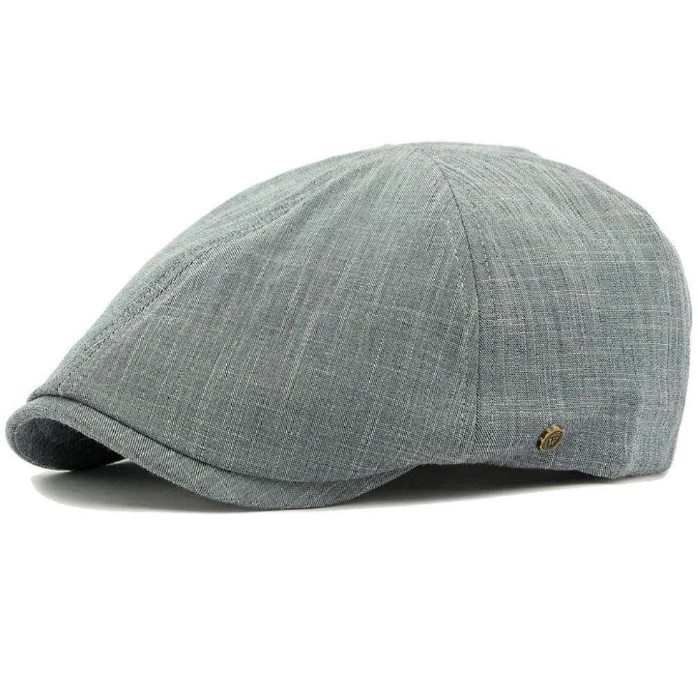 Tenby 6-Panel Artist Beret in Blue Grey