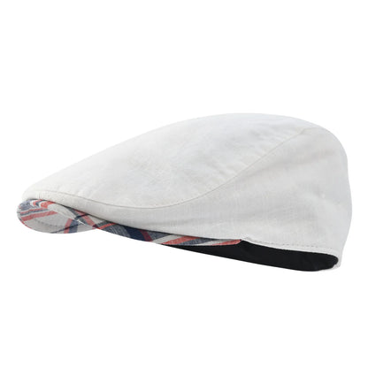 The Lucca | Men's Soft Vintage Linen Flat Cap | Urban Caps NZ