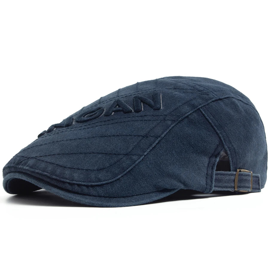 Washed Cotton Ivy Cap | Heritage Driving Flat Cap | Urban Caps NZ