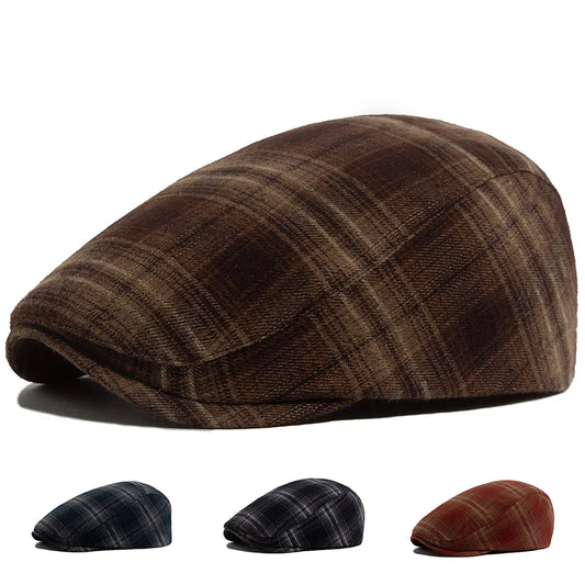 Thin Plaid Herringbone Ivy Cap | Heritage Flat Hat | Urban Caps NZ