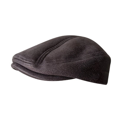 Yorkshire Big-Fit Suede Flat Cap in Purple Gray