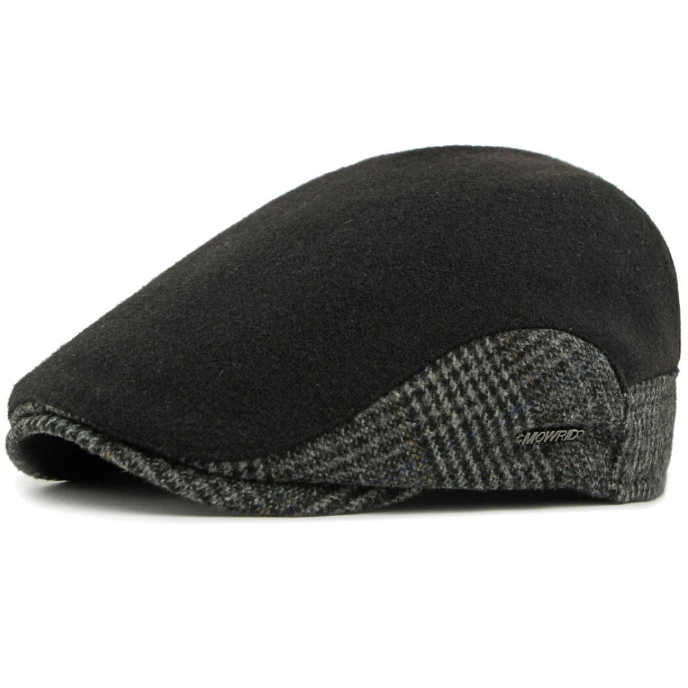 Annecy Fleece-Lined Wool Beret in Black