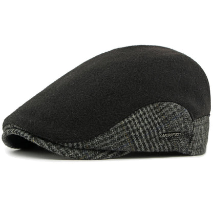 Annecy Fleece-Lined Wool Beret in Black