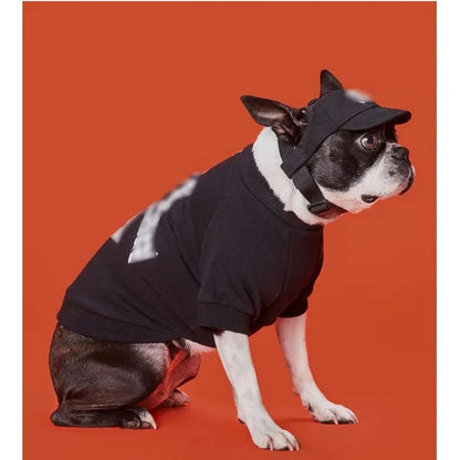 Light blue embroidered baseball cap for dogs