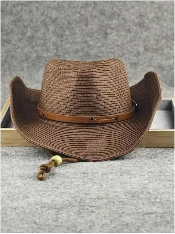Drover Foldable Straw Cowboy Hat in Coffee