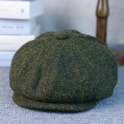 Durham Wool Newsboy Cap in Green