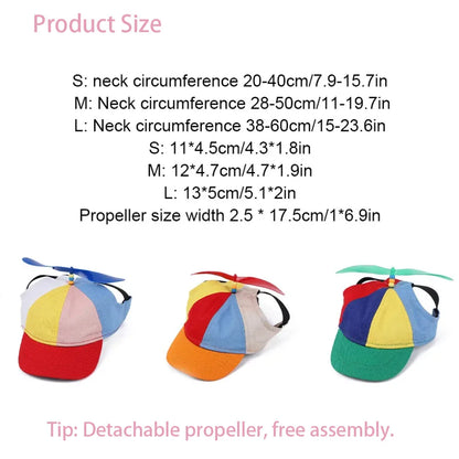 Rainbow propeller cap for dogs and cats
