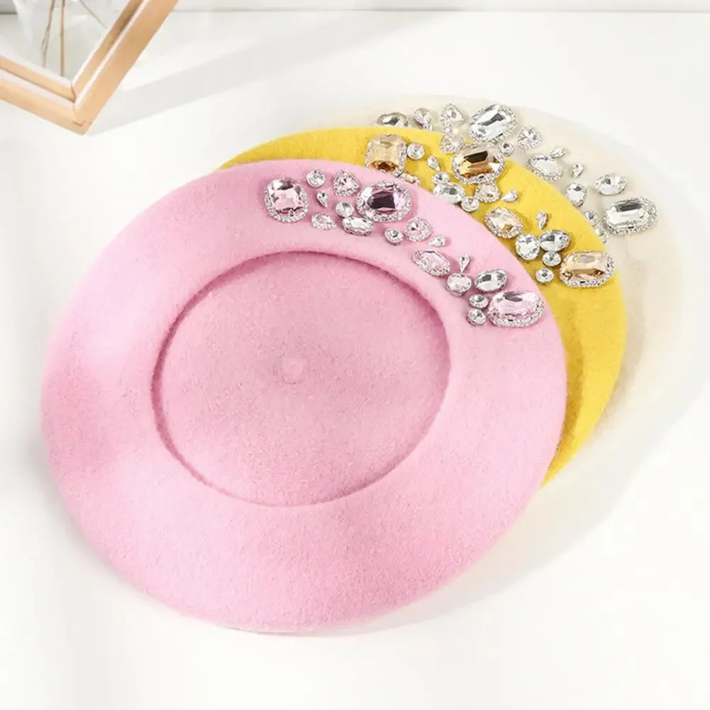 Montmartre Rhinestone Wool Beret