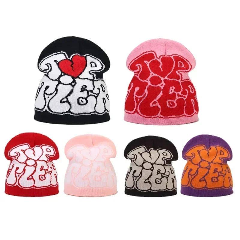 The Skullcap | Y2K Letter Knitted Hip Hop Beanie | Urban Caps NZ