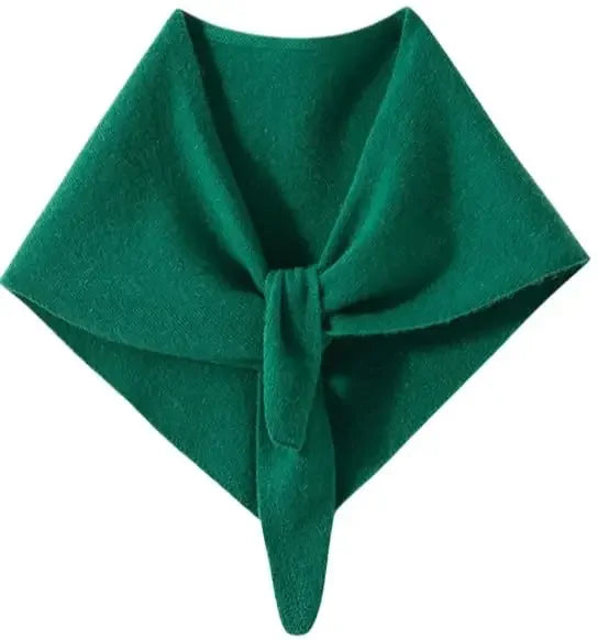 Chelsea Cashmere Knit Scarf in Green