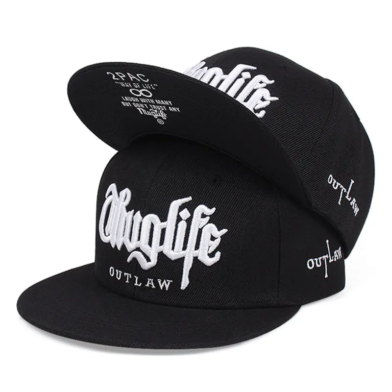 The Ladbroke | Thug Life Embroidery Unisex Snapback Cap | Urban Caps NZ